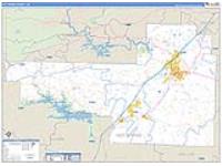 Hot Spring, Ar Carrier Route Wall Map